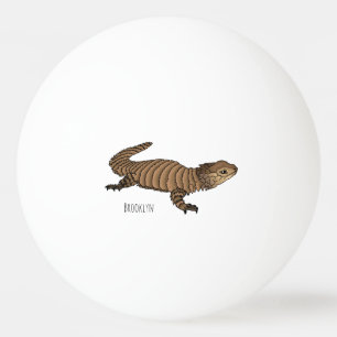 Pelota De Ping Pong Ilustracion personalizado de lagarto de Armadillo