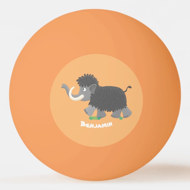 Pelota De Ping Pong Ilustracion personalizado de mamut torpe (Anverso)