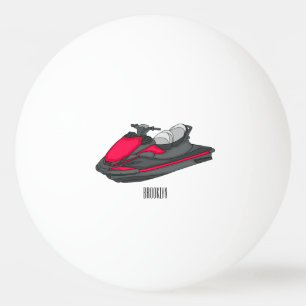 Pelota De Ping Pong Ilustracion personalizado de moto acuática