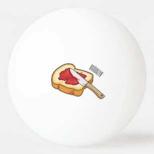 Pelota De Ping Pong Ilustracion personalizado de pan y mermelada