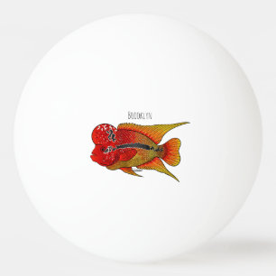 Pelota De Ping Pong Ilustracion personalizado de peces cíclicos de cue