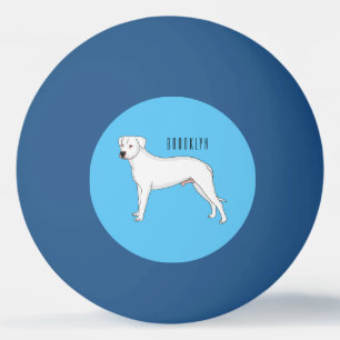 Pelota De Ping Pong Ilustracion personalizado de perro argentino Dogo