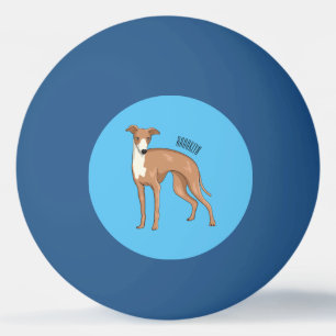 Pelota De Ping Pong Ilustracion personalizado de perro de Greyhound