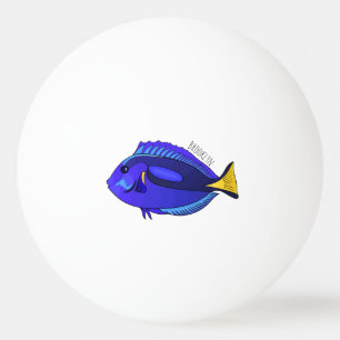 Pelota De Ping Pong Ilustracion personalizado de pescado tang azul