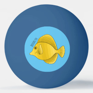 Pelota De Ping Pong Ilustracion personalizado de pescado tango amarill