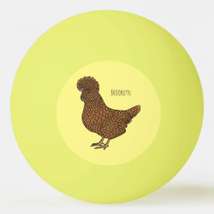Pelota De Ping Pong Ilustracion personalizado de pollo polaco Chamois