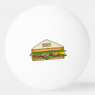 Pelota De Ping Pong Ilustracion personalizado de sándwich