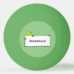 Pelota De Ping Pong Ilustracion personalizado de señas de rana verde s