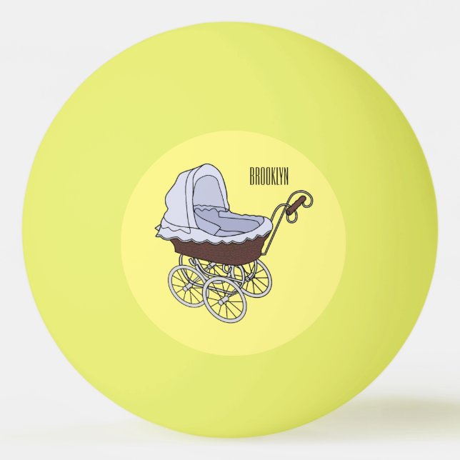 Pelota De Ping Pong Ilustracion personalizado de Stroller (Anverso)