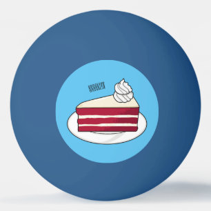 Pelota De Ping Pong Ilustracion personalizado de tarta de terciopelo r