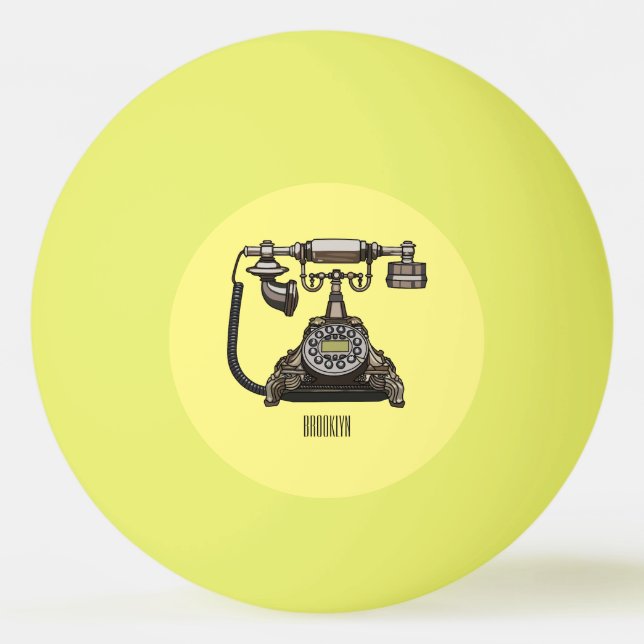 Pelota De Ping Pong Ilustracion personalizado de teléfono (Anverso)