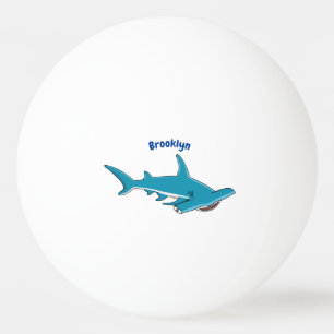 Pelota De Ping Pong Ilustracion personalizado de tiburón martillo