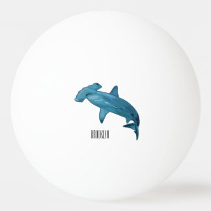 Pelota De Ping Pong Ilustracion personalizado de tiburón martillo