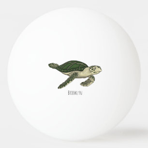 Pelota De Ping Pong Ilustracion personalizado de tortugas marinas