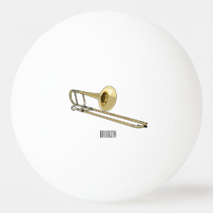 Pelota De Ping Pong Ilustracion personalizado de Trombone
