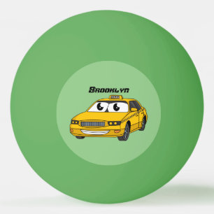 Pelota De Ping Pong Ilustracion personalizado divertido de taxi amaril