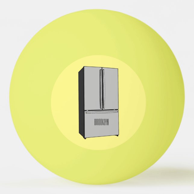 Pelota De Ping Pong Ilustracion personalizado frigorífico de puerta fr (Anverso)