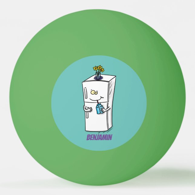Pelota De Ping Pong Ilustracion personalizado frigorífico divertido (Anverso)