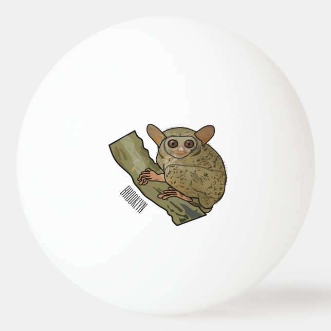 Pelota De Ping Pong Ilustracion personalizado Tarsier (Anverso)