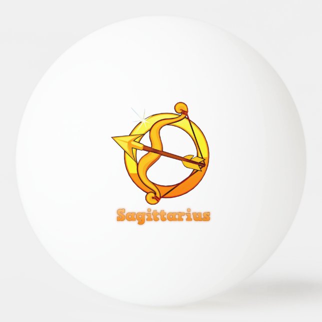 Pelota De Ping Pong Ilustracion Sagittarius (Anverso)
