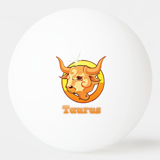 Pelota De Ping Pong Ilustracion Taurus (Anverso)