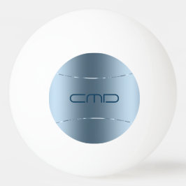 Pelota De Ping Pong Imagen De Azul Metálico - Aspecto De Acero Inoxida