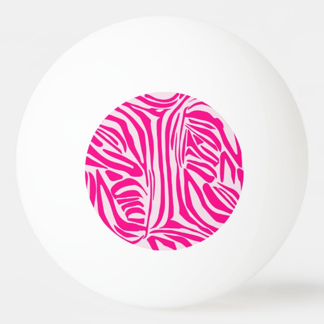 Pelota De Ping Pong Impresión de cebra rosa (Anverso)