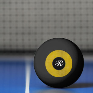 Pelota De Ping Pong Impresión de textura de coligador amarillo monogra