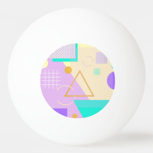 Pelota De Ping Pong Impresión geométrica amarilla