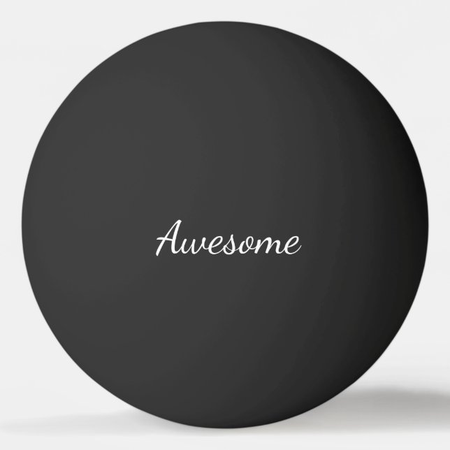Pelota De Ping Pong Impresionante blanco y negro personalizado (Anverso)