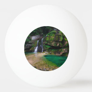Pelota De Ping Pong Impresionante cascada Virje, Poster de Eslovenia