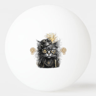 Pelota De Ping Pong Impresionante gato steampunk 