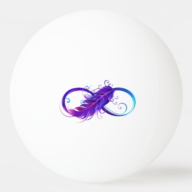 Pelota De Ping Pong Infinity with Purple Feather (Anverso)