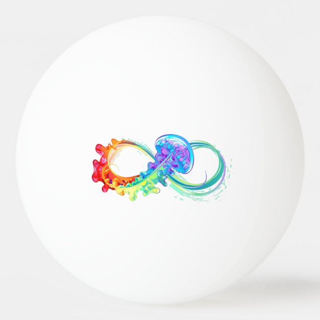 Pelota De Ping Pong Infinity with Rainbow Jellyfish (Anverso)