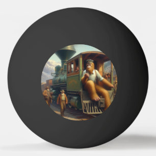 Pelota De Ping Pong Ingeniero de trenes de pie