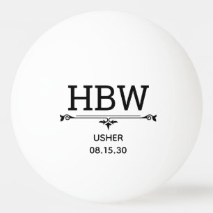 Pelota De Ping Pong Iniciales del ujier