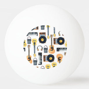 Pelota De Ping Pong Instrumentos musicales: acuarela sin foco
