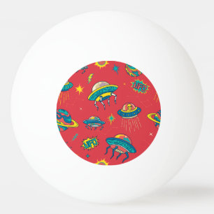 Pelota De Ping Pong Invasores espaciales de OVNI retro