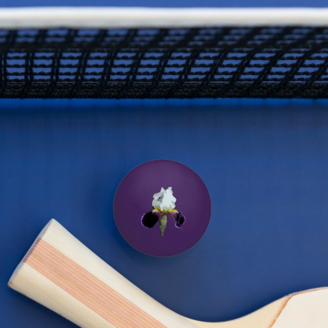Pelota de Ping Pong Iris Morado y Blanco (Mesa)