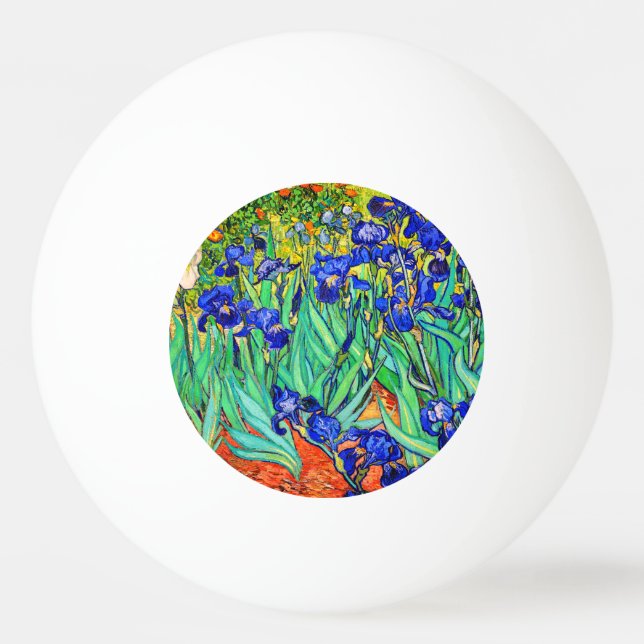 Pelota De Ping Pong Irises de Vincent Van Gogh (Anverso)
