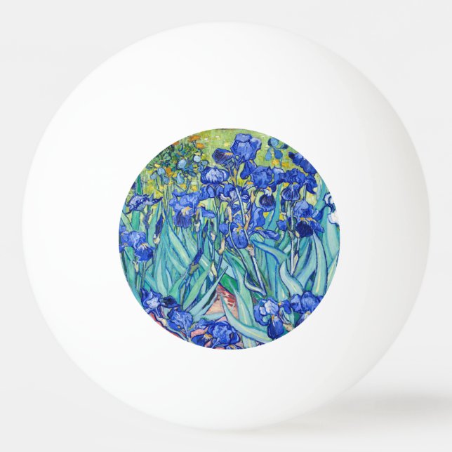 Pelota De Ping Pong Irises Vincent van Gogh (Anverso)