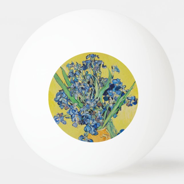Pelota De Ping Pong Irises Vincent van Gogh (Anverso)