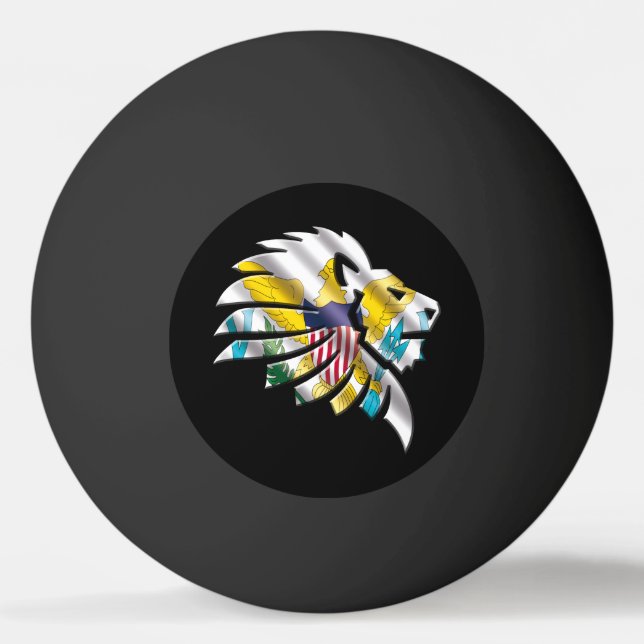 Pelota De Ping Pong Islas Vírgenes (Anverso)