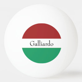 Pelota De Ping Pong Italian Flag Colors Surname Name Custom 