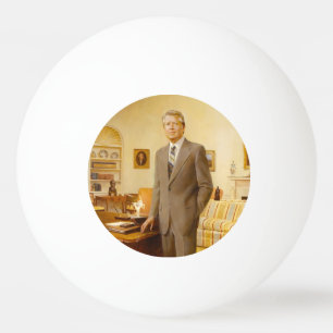 Pelota De Ping Pong James Earl Carter pintó retrato del presidente de