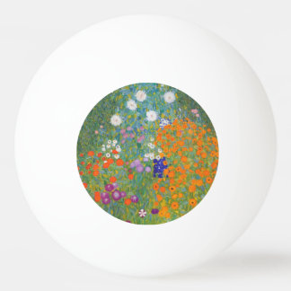 Pelota De Ping Pong Jardín de flores por Gustav Klimt