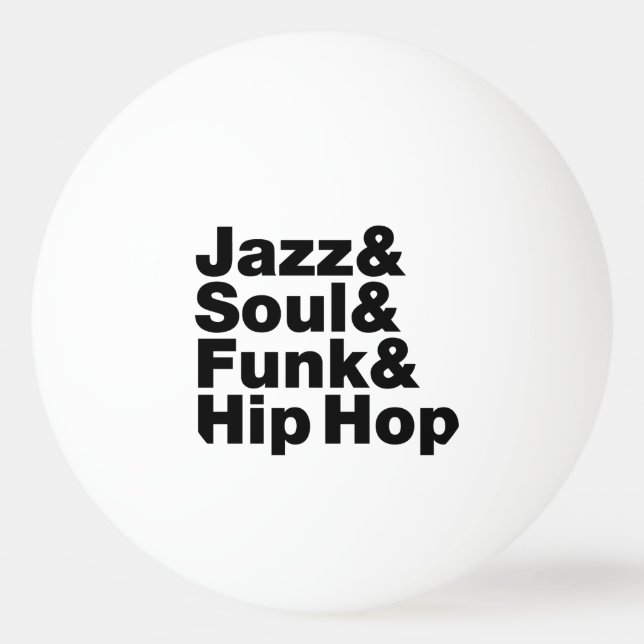 Pelota De Ping Pong Jazz y Soul y Funk & Hip Hop (Anverso)