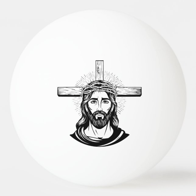 Pelota De Ping Pong Jesucristo (Anverso)