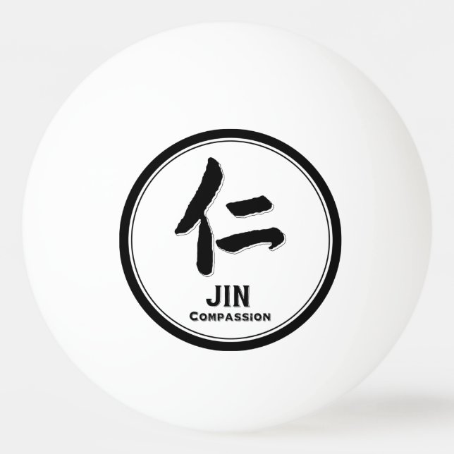 Pelota De Ping Pong JIN compasión bushido virtud samurai tatuaje kanji (Anverso)