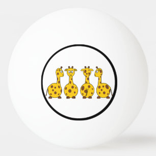 Pelota De Ping Pong Jirafa Dibujo Animado Lindo